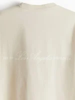 تیشرت اوورسایز LA BREA کرم - Image 3