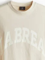تیشرت اوورسایز LA BREA کرم - Image 2