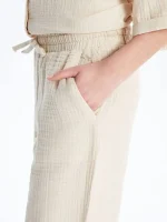 شلوار لنین مینیمال کرم روشن - Image 5