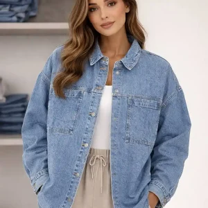 کت جین اورسایز آبی ملایم زارا