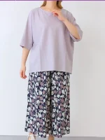 تیشرت پانچویی کره ای زنانه صورتی چرک - Image 4