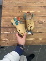 کراکس زنانه کرم نارنجی clog - Image 2