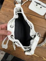 کیف چرم سفید بوهو خورجینی - Image 2