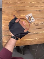 کیف مشکی قهوه ای لانگچمپ - Image 2