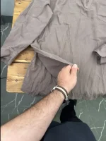 شومیز مانتویی سموری لینن پفکی انیل - Image 4