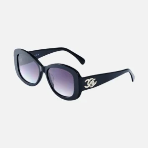 عینک شنل chanel-5468B مشکی هایلایت