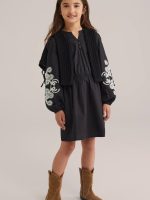 سارافون بچگانه آستین گلدوزی