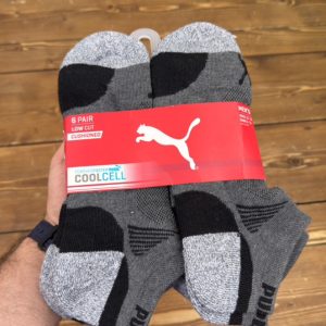 جوراب حرفه ای تنفسی پوما طوسی پک ۶ جفتی