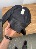 پیراهن ساتن ابریشمی طرحدار مشکی سولیور - Image 2