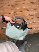 کیف برزنتی اسمال لانگ چمپ پسته ای - Image 6