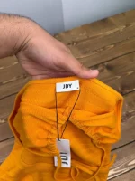 پیراهن نارنجی ویفری پشت بندی jdy - Image 3