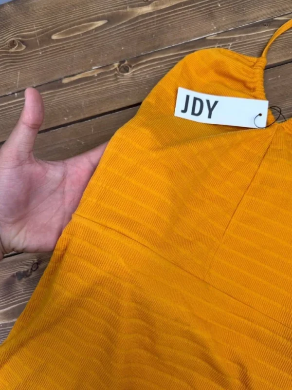 پیراهن نارنجی ویفری پشت بندی jdy - Image 2