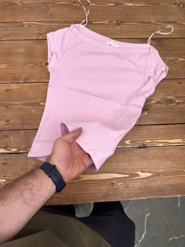 تیشرت صورتی کراپی زیبا زارا - Image 2
