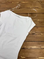 تیشرت کبریتی سفید کراپی زارا - Image 4