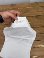 تیشرت کبریتی سفید کراپی زارا - Image 2