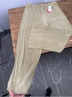 شلوار پلیسه ای کمرکش سولیور