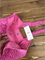 کیف صورتی سولیور حصیری - Image 3