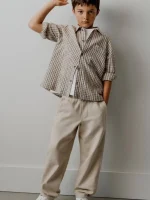 شلوار کتان نازک بچگانه کرم زارا - Image 5