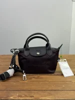 کیف برزنتی اسمال لانگ چمپ قهوه ای شکلاتی
