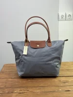 کیف طوسی ملانژ دو اندازه لانگ چمپ