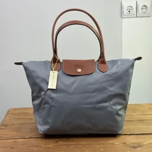 کیف طوسی ملانژ دو اندازه لانگ چمپ