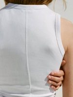 تنگ تاپ سفید کبریتی کشی زارا اورج - Image 2