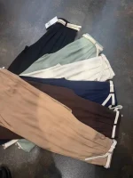 شلوار لینن زا.را کمربند دار پیله دار