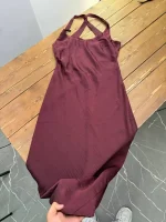 پیراهن ماکسی زرشکی اسوس
