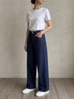 شلوار جین آبی تیره ورسا جلو جیب دار - Image 2