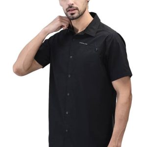 پیراهن مشکی ترکینگ آستین کوتاه وود لند