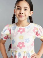 سارافون بچگانه کتان نازک گل گلی مکس - Image 2