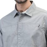 پیراهن طوسی ترکینگ آستین کوتاه وود لند - Image 4