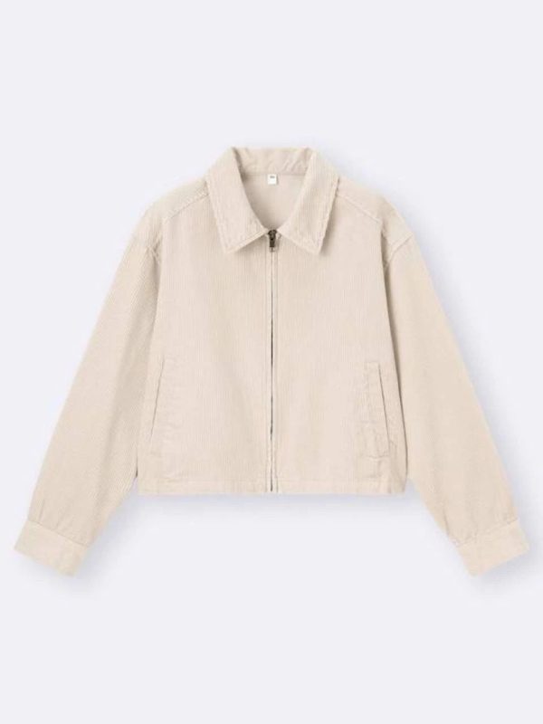 کت corduroy باکسی_کرم - Image 2