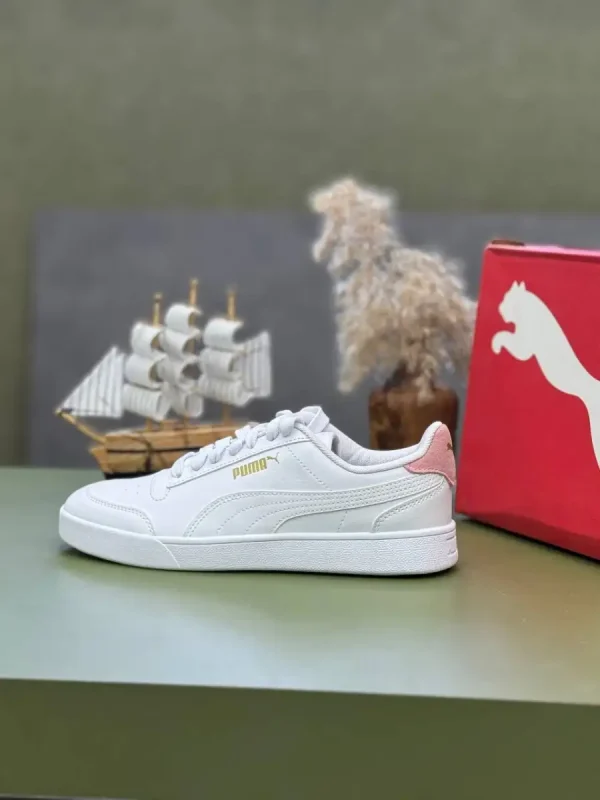 کتونی پو.ما مدل Puma Shuffle سفید پشت صورتی - Image 3