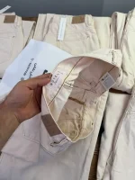 شلوار جین کرمی اسلوچی دمپا گشاد موتل - Image 9