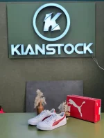 کتونی پو.ما مدل Puma caracal سفید خط ماتیکی