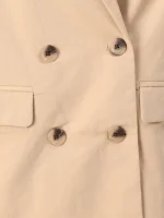کت کتان کرمی خاکی پیس - Image 5