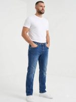 شلوار مردانه آبی متوسط سایه دار Q/S