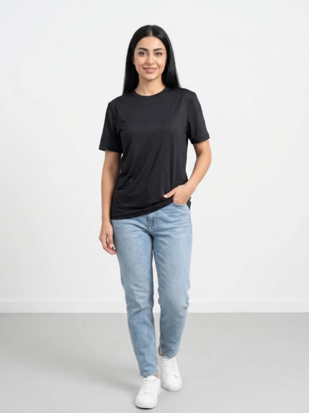 CMP Women's Sport T-Shirt, Black, Crew Neck, Breathable تیشرت اسپرت زنانه سیامپی یقه گرد مشکی تنفسپذیر - تصویر 1