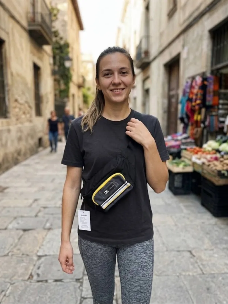 Casual crossover bag and shoulder bag (yellow bar کیف کمری و دوشی کراسبادی کژوال (مدل نوار زرد) - Image 1