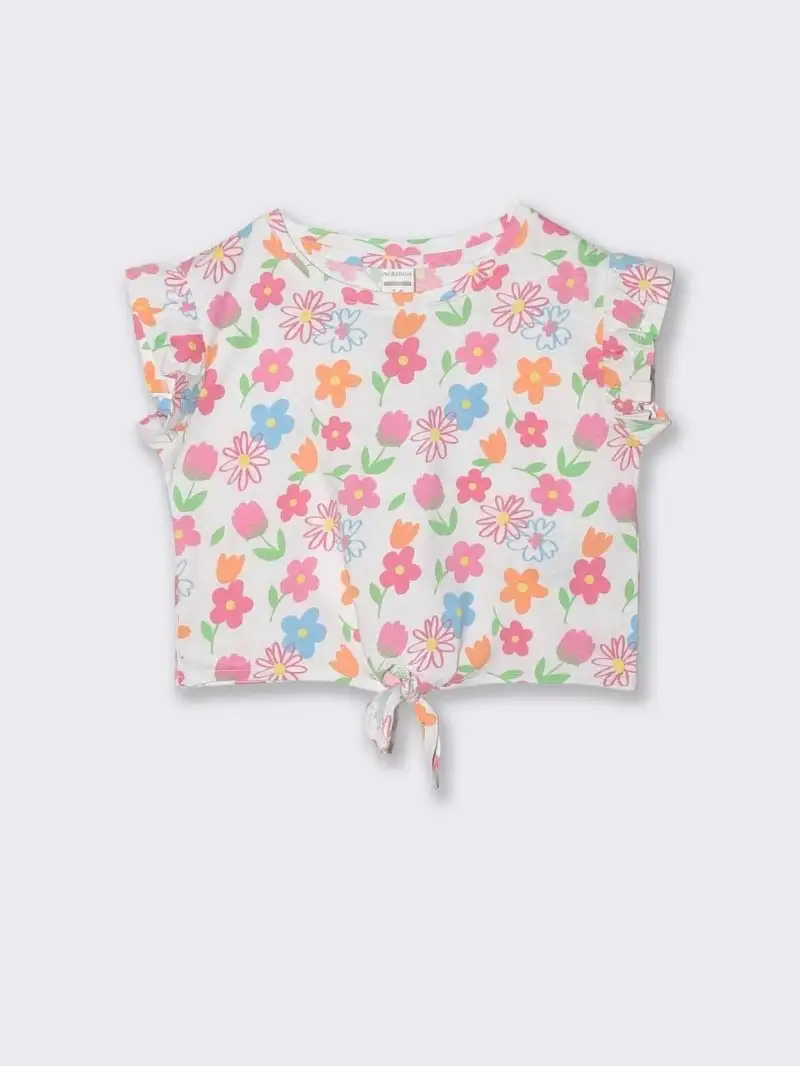 Children's floral T-shirt تیشرت بچگانه گل گلی - تصویر 1