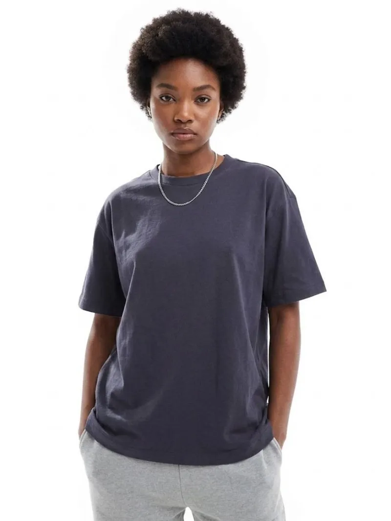 Cotton oil blue t-shirt تیشرت بیسیک آبی نفتی کاتن آن - تصویر 1