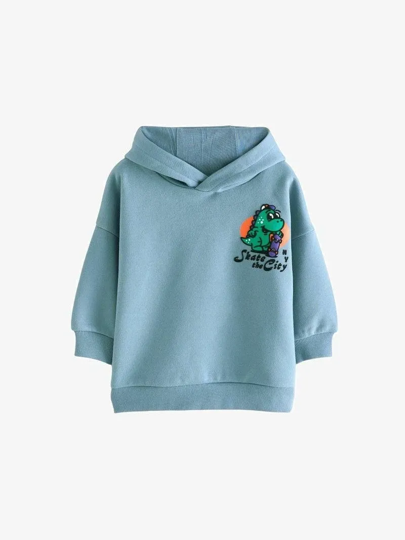Dinosaur baby leash hoodie هودی لش بچگانه دایناسور - تصویر 1