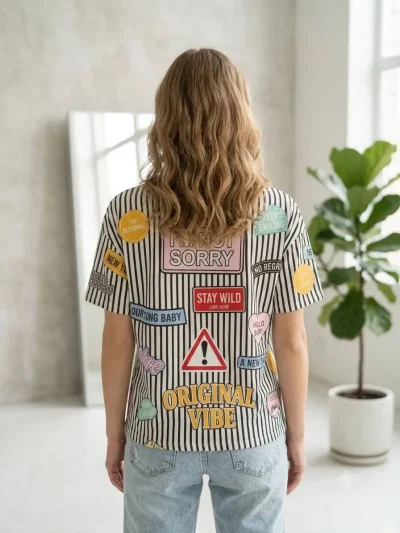تیشرت راه راه زارا - Image 2