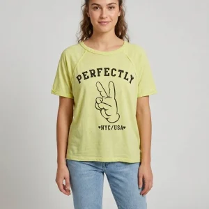 تیشرت زرد لیمویی کژوال طرح Perfectly