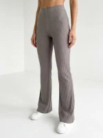 شلوار زنانه قهوهای طوسی کبریتی بوتکات