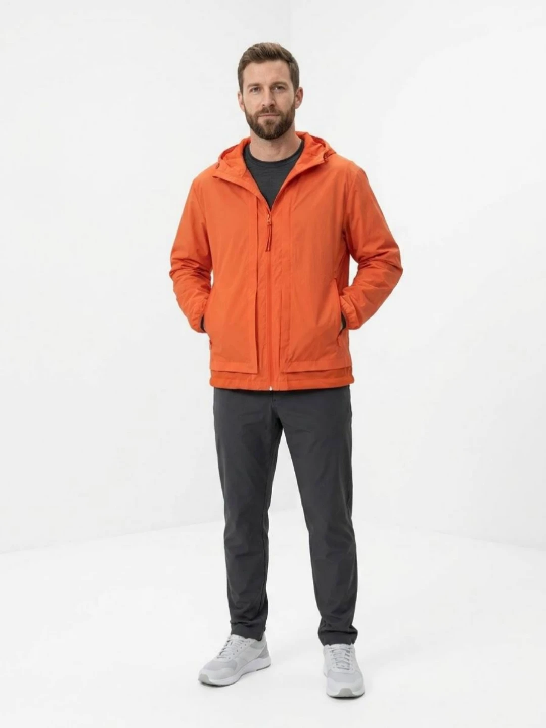 Men's orange raincoat کاپشن بارانی نارنجی مردانهdc - Image 1