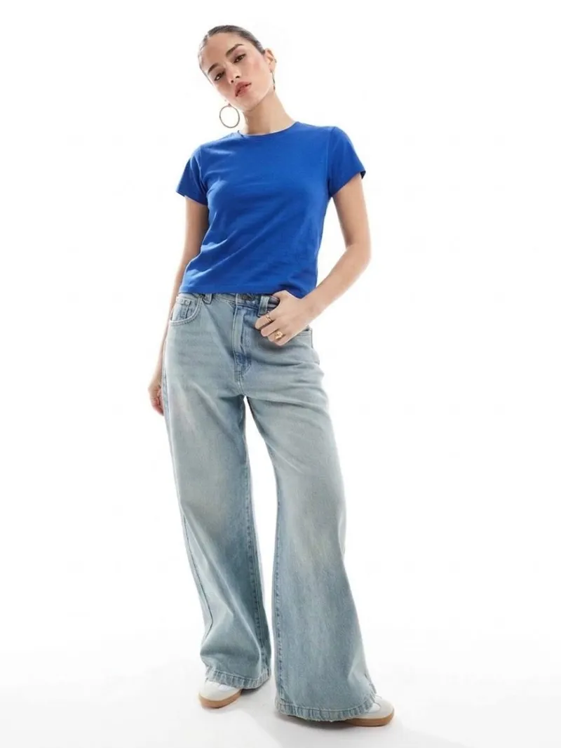 Minimal Blue Cotton T-shirt تیشرت مینیمال آبی کاتن آن - تصویر 1