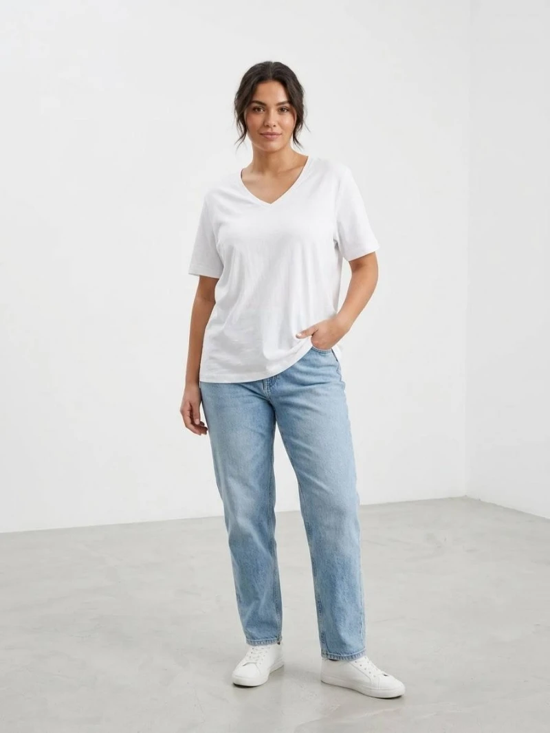 Oliver White Women's Crew Neck T-Shirt تیشرت زنانه یقه هفت اس اولیور سفید - تصویر 1