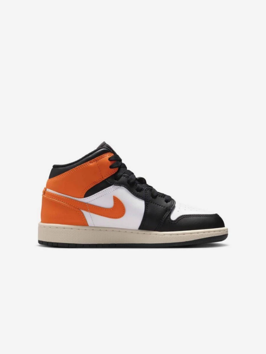 Orange Nike Air Jordan 1 Mid shoes کفش نایک جردن jordan 1 mid - Image 1
